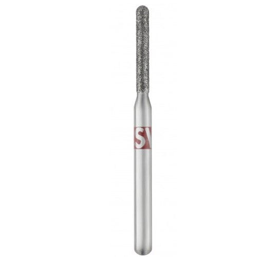 SS White 880-010F Piranha FG Friction Grip Round End Cylinder Fine Grit Diamond Burs 25/Pk