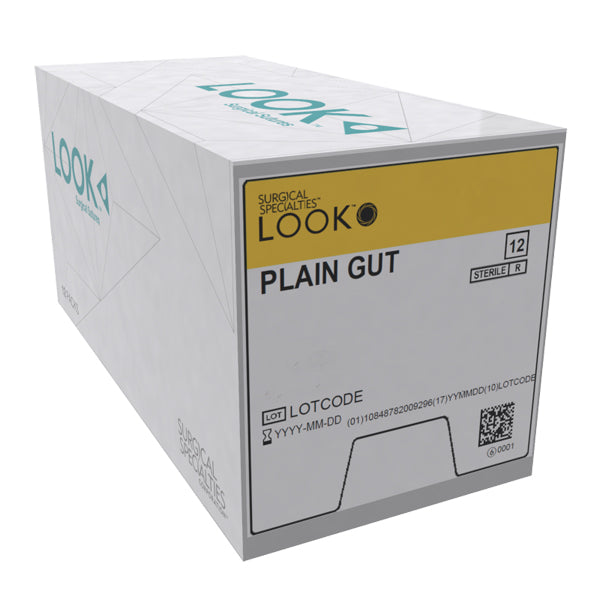 Look 555B Plain Gut Reverse Cutting Sutures C-7 2/0 27