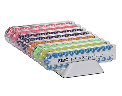 Zirc Dental 70Z210 EZ ID Instrument Rings Vibrant Large 0.75" 200/Pk