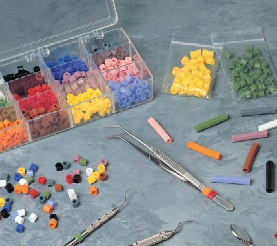 Miltex Integra VST Silitone Code Bands Rings Assorted 12 Colors 40 each 480/Kit