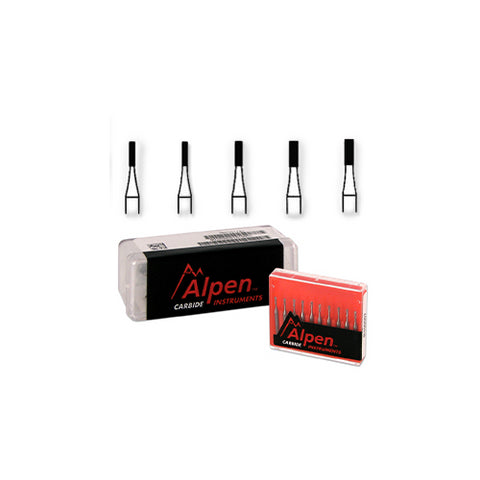 Coltene Whaledent R100557 Alpen #557 FG Friction Grip Straight Fissure Crosscut Carbide Burs 10/Pk