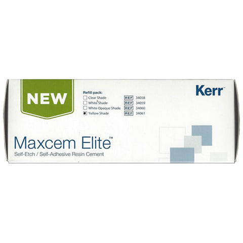 Kerr Dental 34060 Maxcem Elite Self Etch Adhesive Resin Cement White Opaque 2/Pk 5 Gm EXP Apr 2025