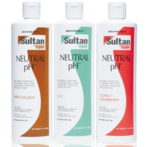 Sultan 31130 Topex Neutral pH 2% Sodium Fluoride Gel Mint 16 Oz Bottle