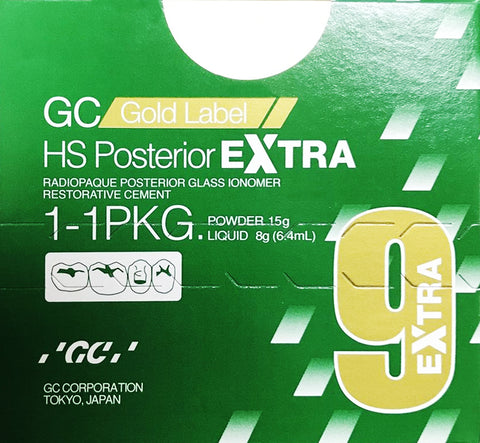 GC Gold Label 9 Extra 004425 Restorative Cement (Fuji IX) GP 1:1 Powder Liquid A2 (000152)