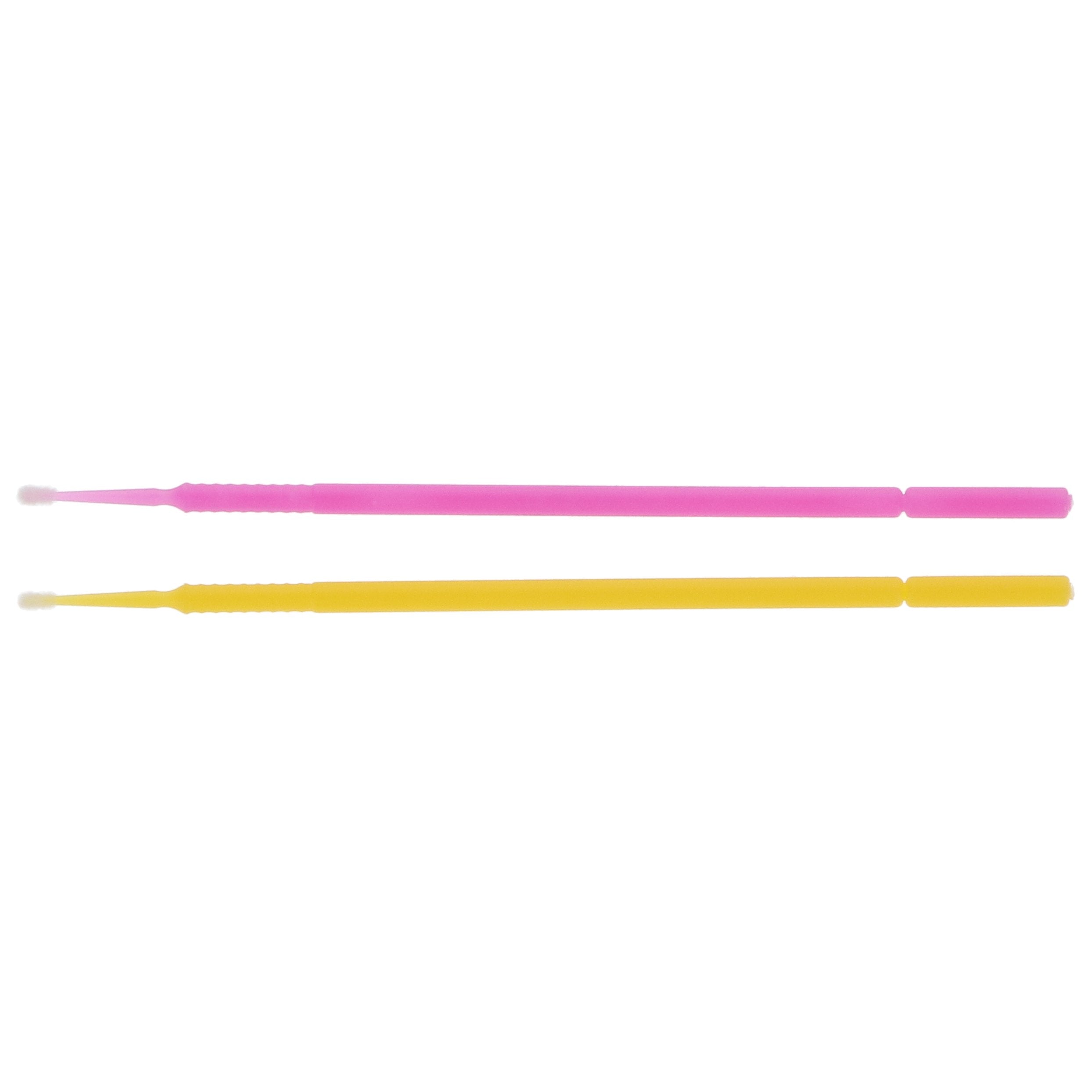 House Brand Dentistry 101318 Micro-Brush Disposable Applicators Fine Assorted Yellow & Pink 4 x 100/Pk