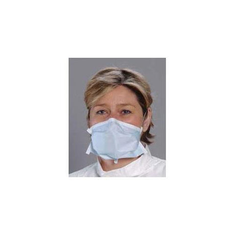 Alpha Protech 608 Magic Arch Pleated Face Mask With Retention Band Blue 50/Bx