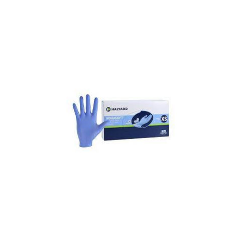 Halyard 43932 Kimberly Clark AquaSoft Blue Nitrile Gloves Extra Small 300/Box