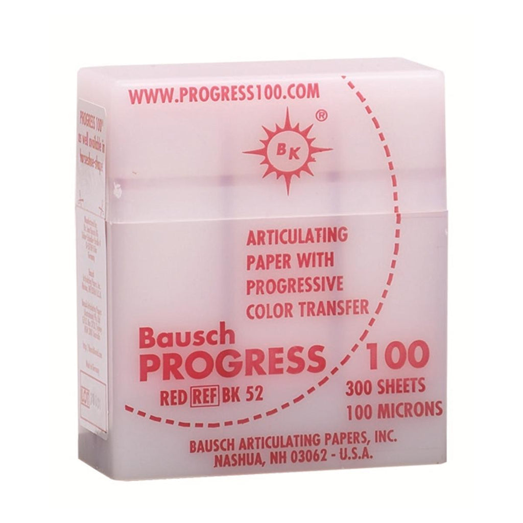 Bausch BK52 Progress 100 Articulating Paper Strips Red 100 Microns .004" 300/Pk