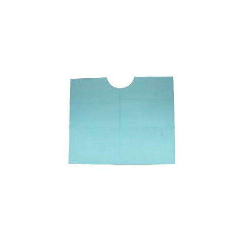 Tidi 917902 Contour Neck Dental Patient Bibs 18" X 22" 3-Ply Green 400/Cs