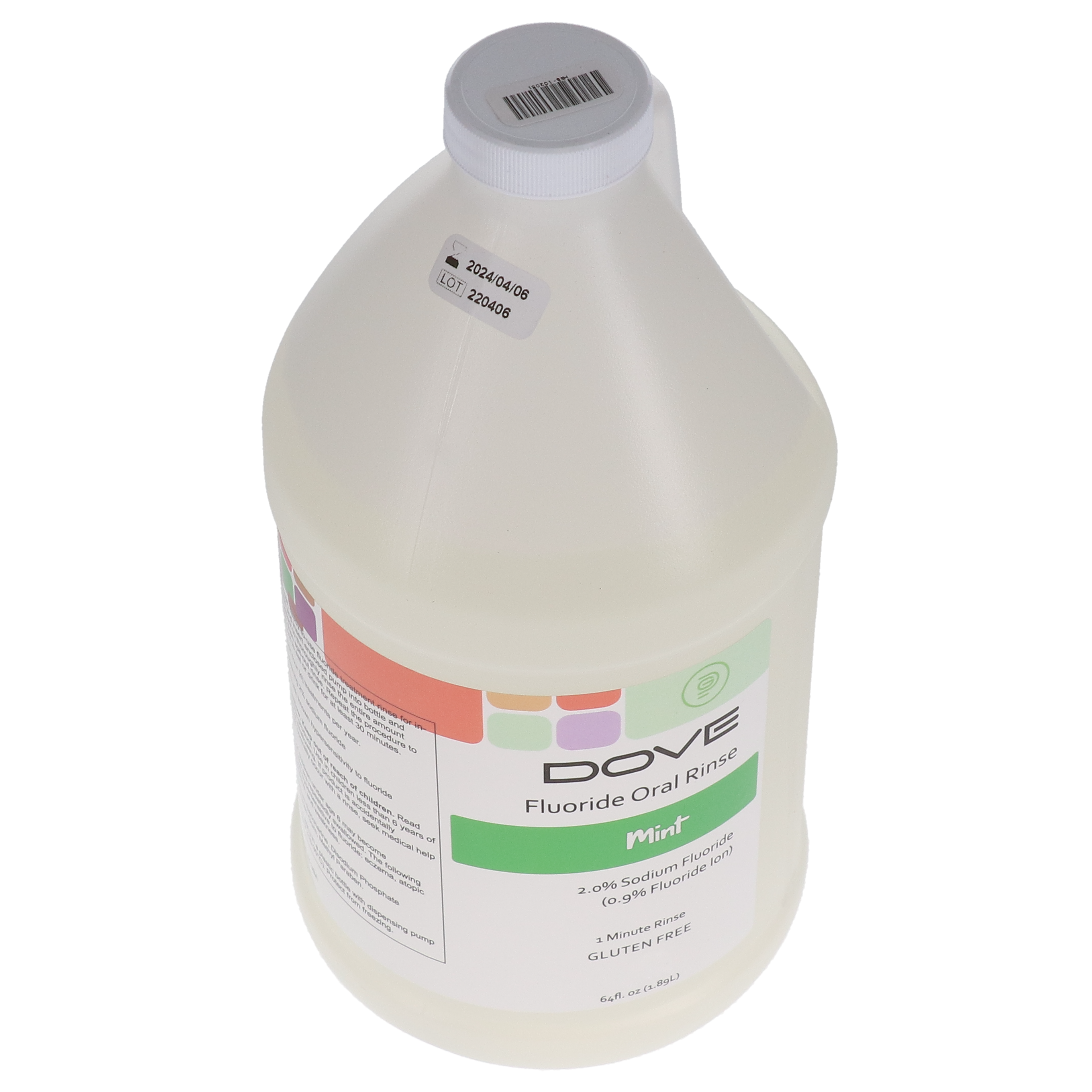 House Brand Dentistry 102051 Fluoride Oral Dental Rinse Mint 64 Oz Bottle