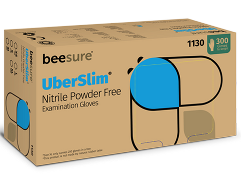 Cranberry 1139 BeeSure UberSLIM Nitrile Examination Gloves Extra Large Blue 250/Bx