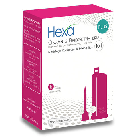 Hygedent HT-0002 Hexa Temp Crown & Bridge Material 10:1 Cartridge A2 50 mL