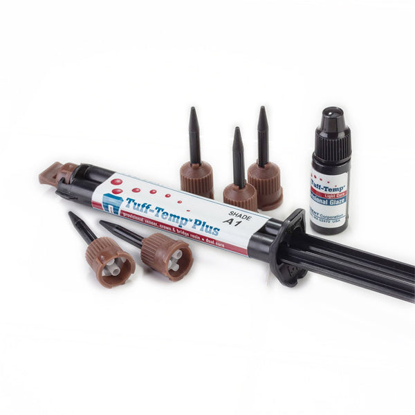 Pulpdent TTP5A1 Tuff-Temp Plus Automix Veneer Crown Bridge Resin Syringe Kit 5 mL A1