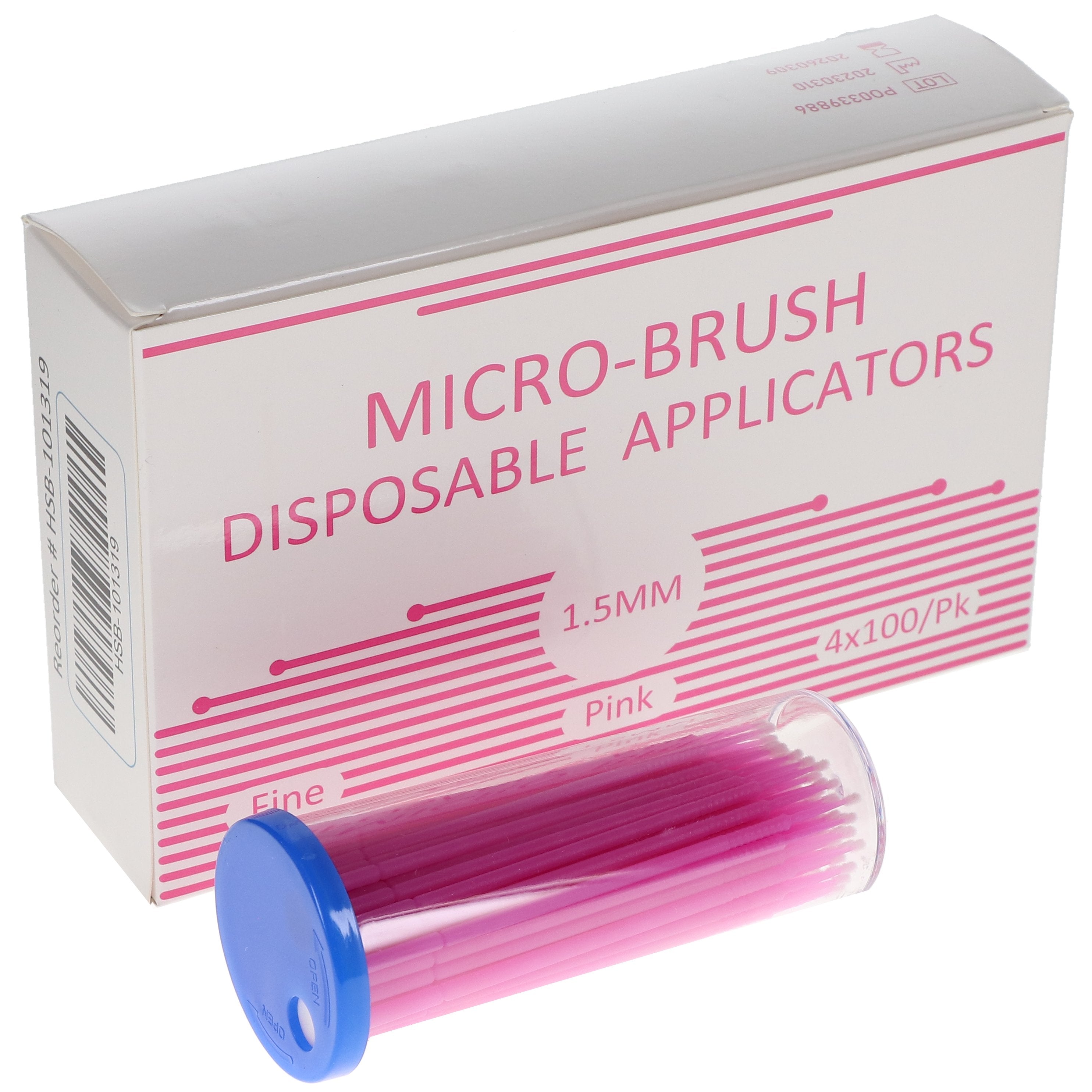 House Brand Dentistry 101319 Micro-Brush Disposable Applicators Fine Pink 4 x 100/Pk