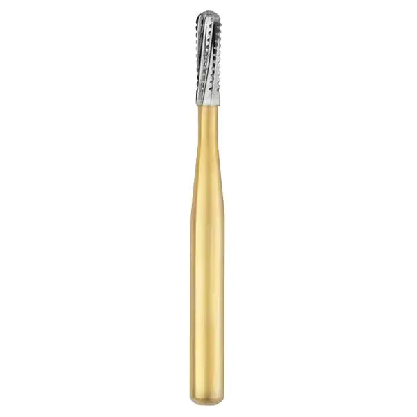 SS White 13096 Great White Gold GW FG Friction Grip #2 Short Shank Straight Fissure Carbide Burs 100/Pk