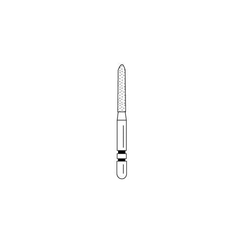 Premier Dental 2015069 Two Striper Friction Grip FG #251.8C Coarse Bevel End Cylinder Diamond Burs 5/Pk