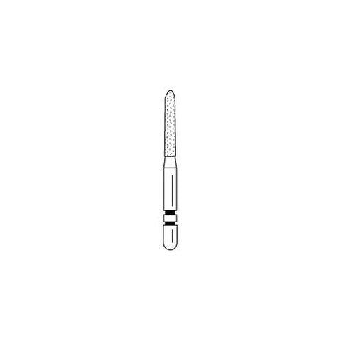 Premier Dental 2015069 Two Striper Friction Grip FG #251.8C Coarse Bevel End Cylinder Diamond Burs 5/Pk