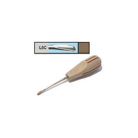 Directa 506343 Luxator Dental Periotome 5mm Curved Blade Brown Stripes