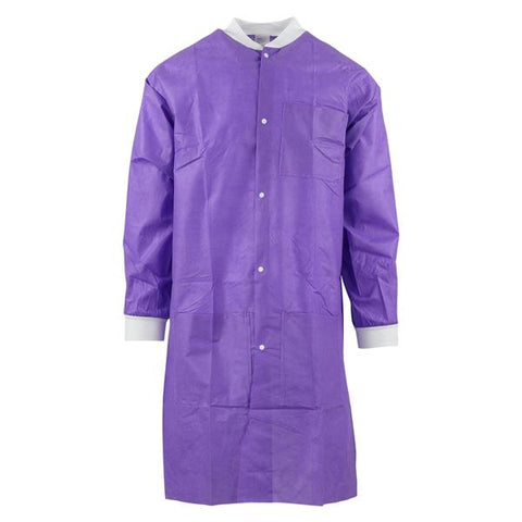 Medicom 8109-B SafeWear Hi-Perform SMS Lab Coats Purple Medium 12/Pk