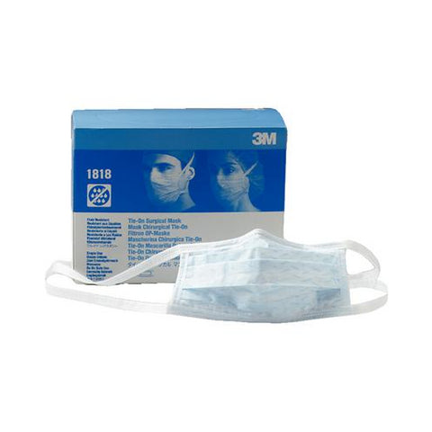 3M ESPE 1818 Tie-On Surgical Masks Blue Disposable Latex Free 50/Bx