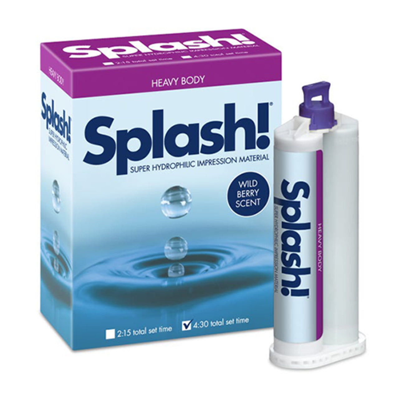 Denmat SPD1211 Splash! VPS Impression Material Regular Set Heavy Body Cartridges 2/Pk EXP Feb 2026