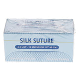 House Brand Dentistry 103142 Silk Suture 4-0 Reverse Cutting 19MM 3/8" 45CM 12/Bx