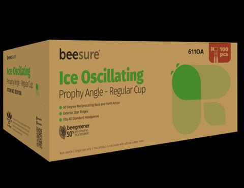 Cranberry BE611OA BeeSure Ice Oscillating Dental Prophy Angles Regular White 100/Box