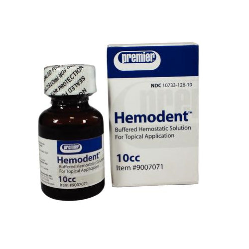Premier Dental 9007071 Hemodent Liquid Buffered Hemostatic Solution 10cc Bottle