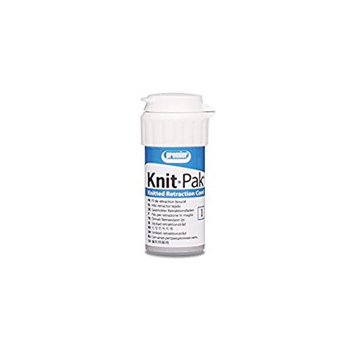 Premier Dental 9007554 Knit-Pak Knitted Plain Retraction Cord 100" Size #1