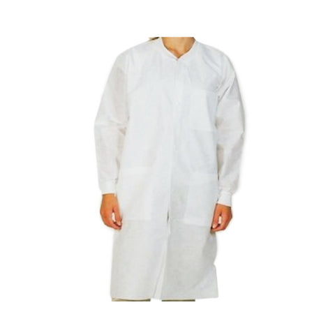 ValuMax 3660WHS-K Extra-Safe SMS Knee Length Lab Coats White Small 10/Pk