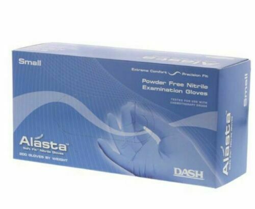 Dash Medical ALS100S Alasta Nitrile Examination Gloves Powder Free Small 100/Bx