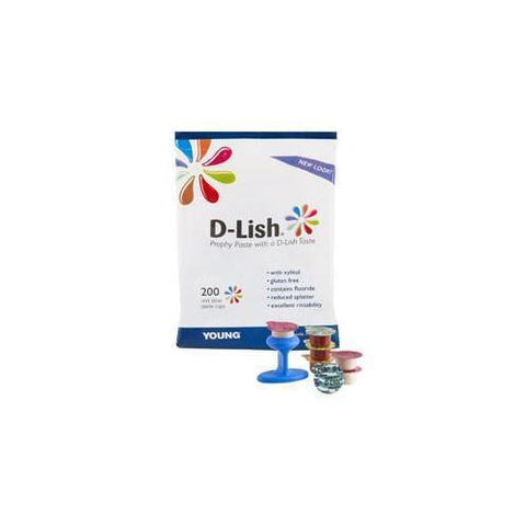 Young Dental 308120 D-Lish Prophy Paste Medium Berry Bliss Unit Does Cups 200/Bx