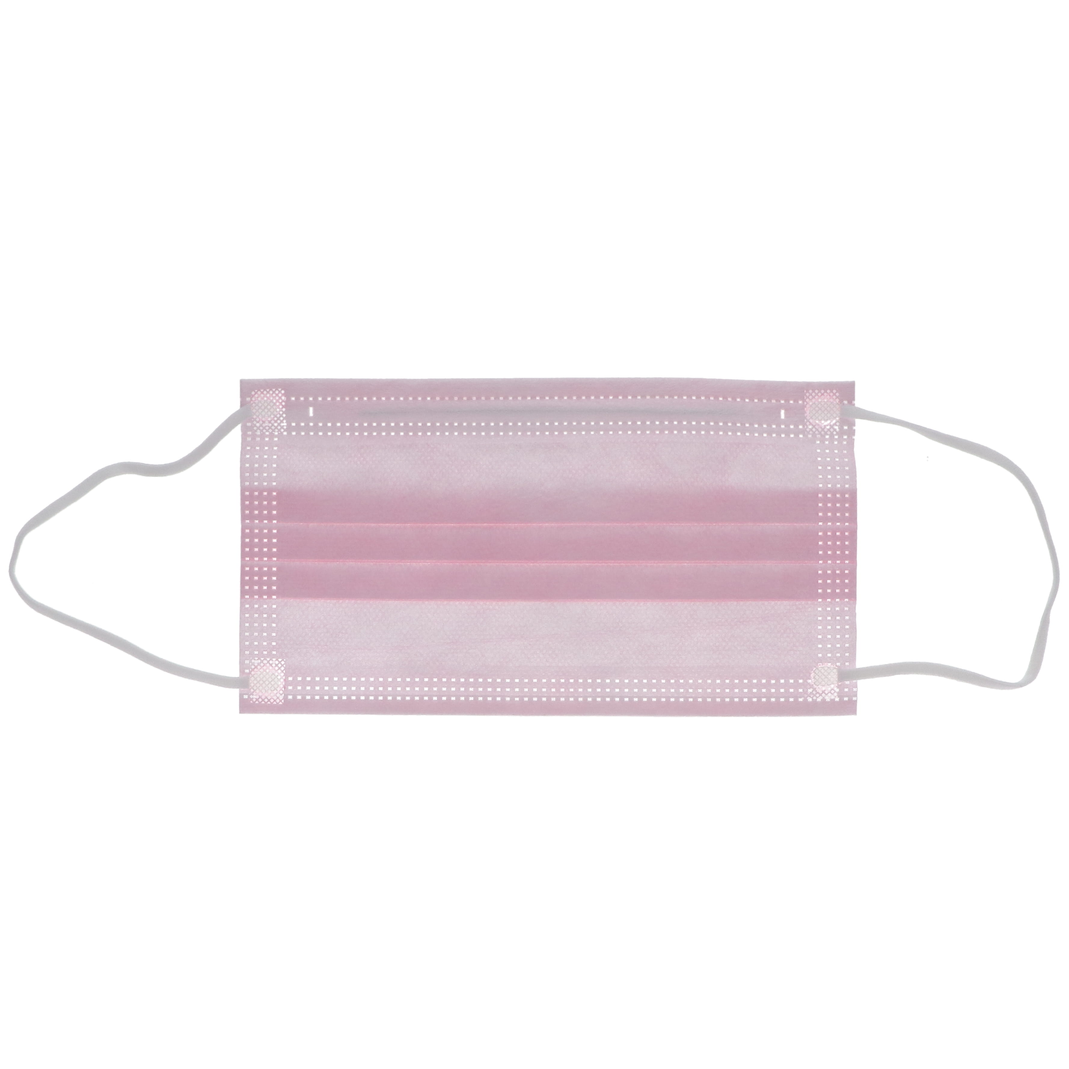 House Brand Dentistry 109112 3-Play Earloop Face Masks ASTM Level 1 Pink PFE 95% 50/Bx