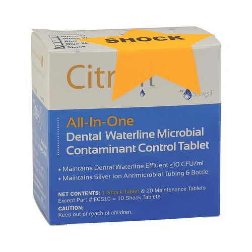 Sterisil ECS-20 CitriSil Dental Waterline Microbial Control Shock Tablets 20/Pk