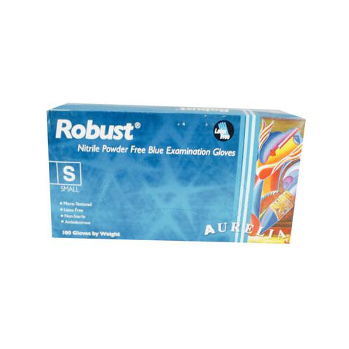 Supermax 93896 Robust Nitrile Powder Free Exam Gloves Small Blue 100/Box