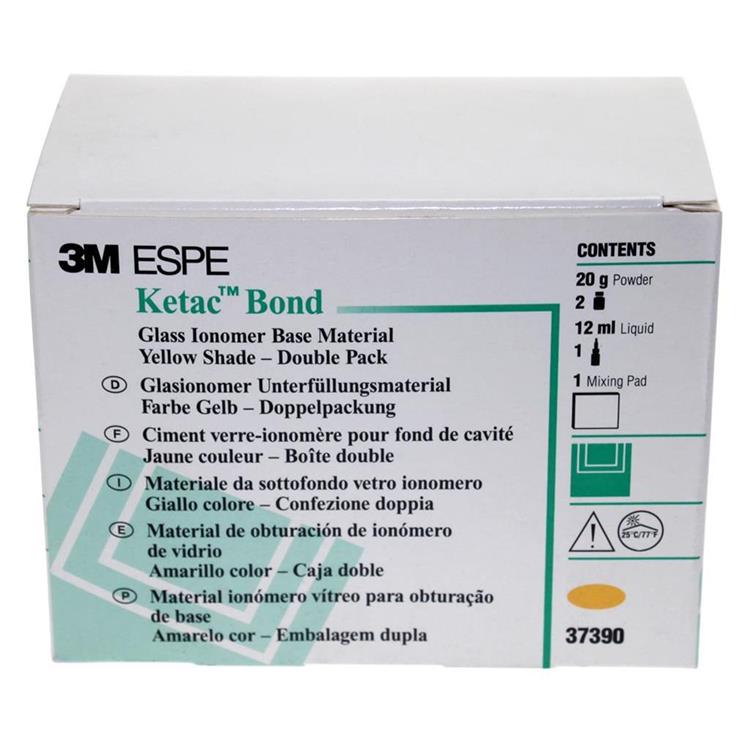 3M ESPE 37390 Ketac Bond Glass Ionomer Base Material Double Pack Handmix Yellow
