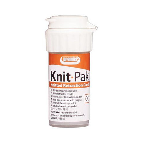 Premier Dental 9007552 Knit-Pak Knitted Plain Retraction Cord 100" Size #00