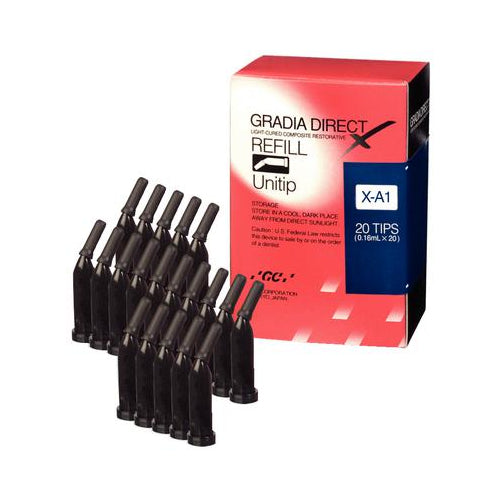 GC 003390 Gradia Direct X Universal Restorative Composite Unitips A1 20/Pk 0.3 Gm