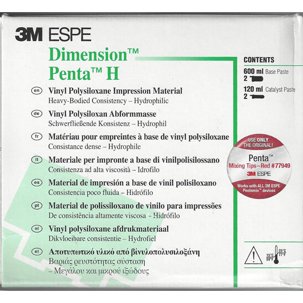 3M ESPE 36714 Dimension Penta H Heavy Body VPS Impression Material 300 mL 2/Pk