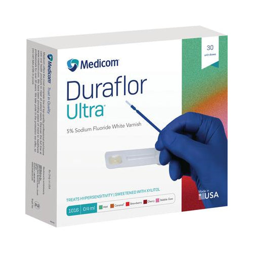Medicom 1016-CH30 Duraflor Ultra 5% Sodium Fluoride Varnish Cherry 30/Pk 0.4 mL