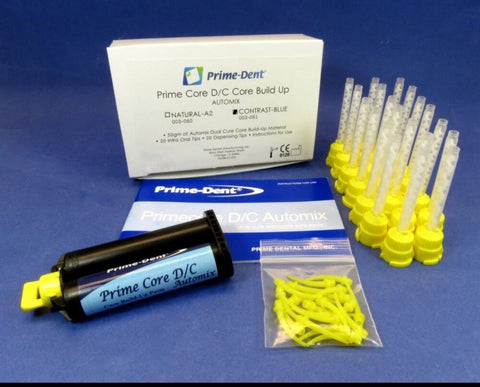 Prime Dental 003-061 Automix D/C Core Build-Up Kit Blue