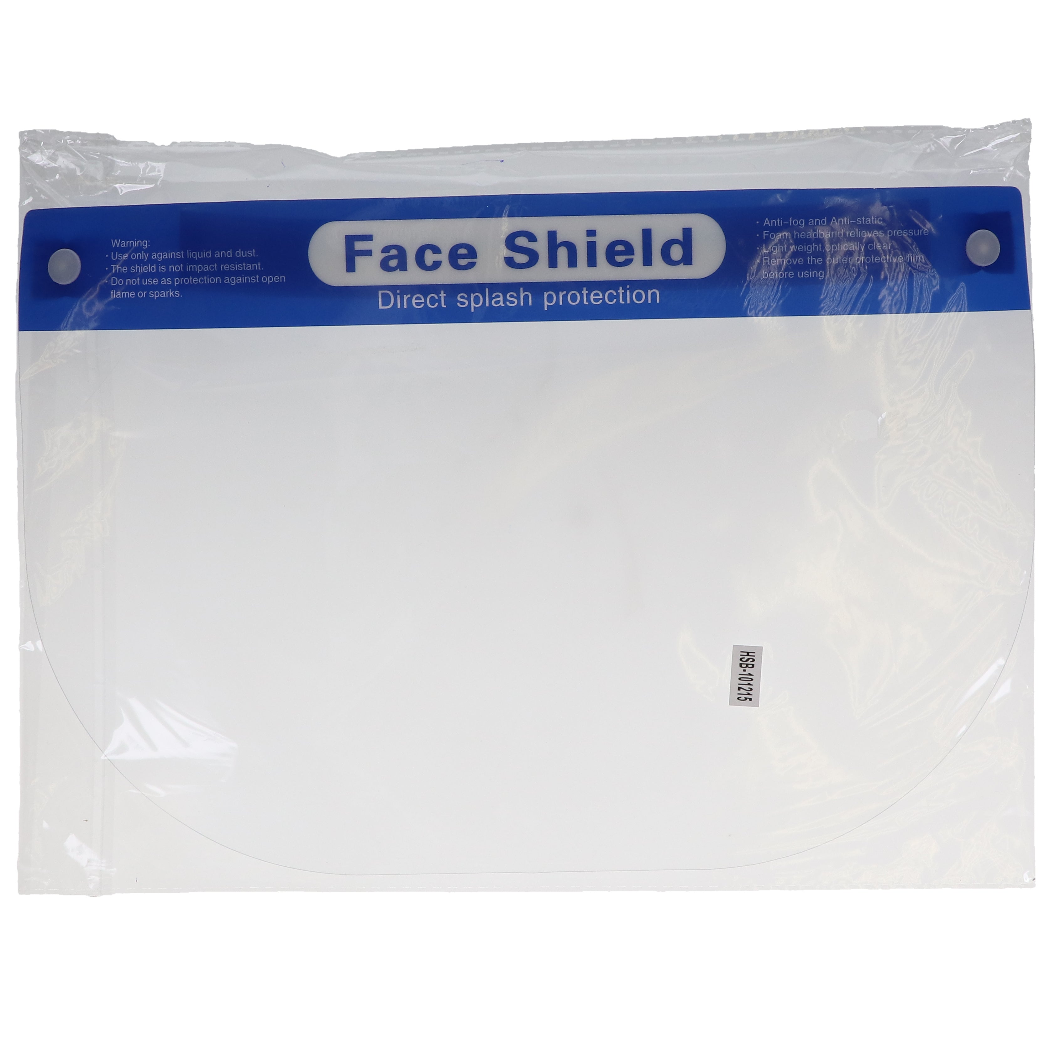 House Brand Dentistry 101215  Face Shields Blue Form Anti-fog 32cm x 22cm