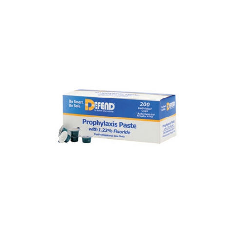 Mydent PP1600 Defend Prophy Paste Cups with Fluoride Medium Grit Cherry 200/Bx