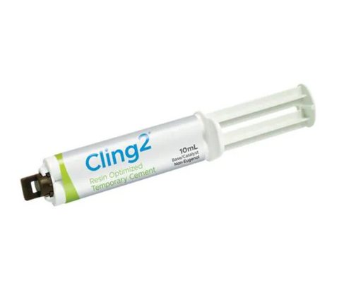 Clinicians Choice 158910 Cling2 Temporary Dental Cement Optimized Resin Syringe 10mL