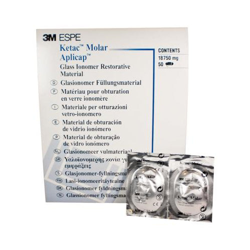 3M ESPE 56420 Ketac Molar Aplicap Glass Ionomer Restorative Capsules A3 50/Bx