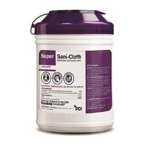 PDI Professional Disposables Q55172 Super Sani-Cloth Large Wipes 6