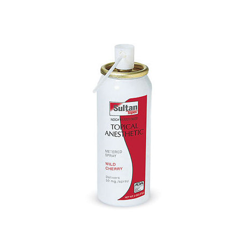 Sultan 31000 Topex Topical Anesthetic Benzocaine Metered Spray With 25 Tips 2 Oz Can