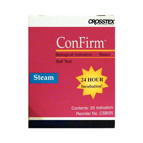 Crosstex CSBI25 Confirm Steam Biological Indicators Monitor In Office 25/Bx