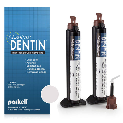 Parkell S305 Absolute Dentin Core Composite Cartridges Tooth Shade 2/Pk 20 mL