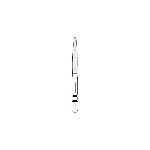 Premier Dental 2015155 Two Striper FG Friction Grip #260.10F Flame Shaped Fine Grit Diamond Burs 5/Pk